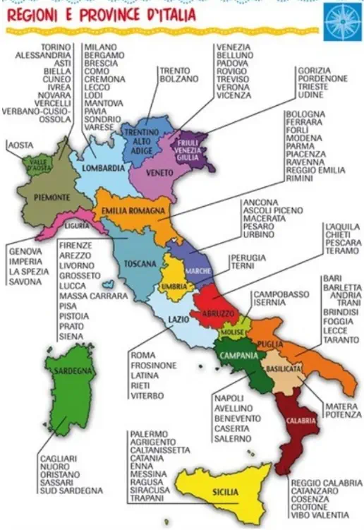 mapa italiano região coleta trufas