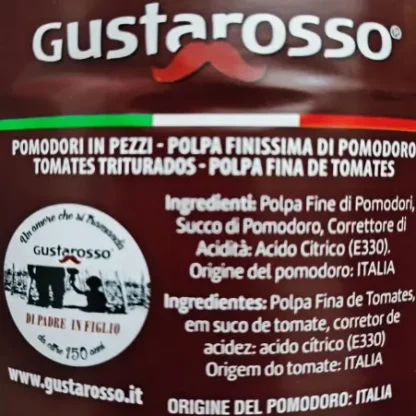 polpa de tomate italiano gustarosso ingredientes